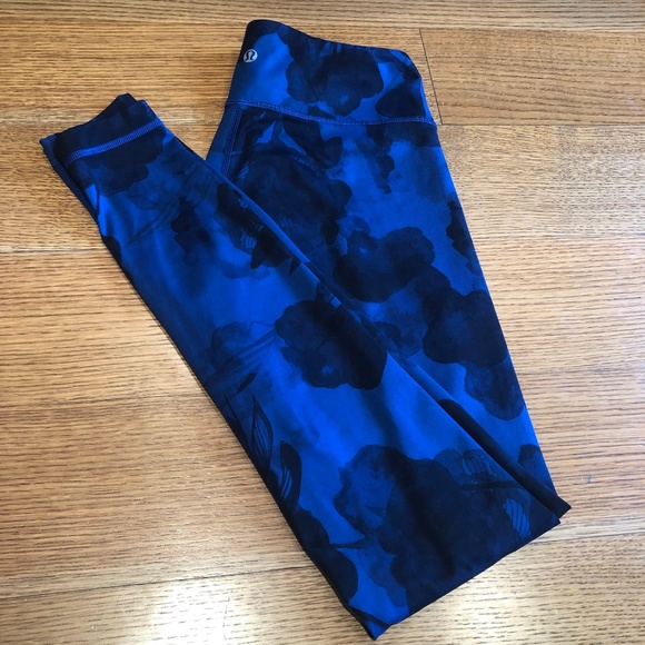 lululemon athletica Pants - Lululemon Leggings | Floral Navy and Black Pattern
